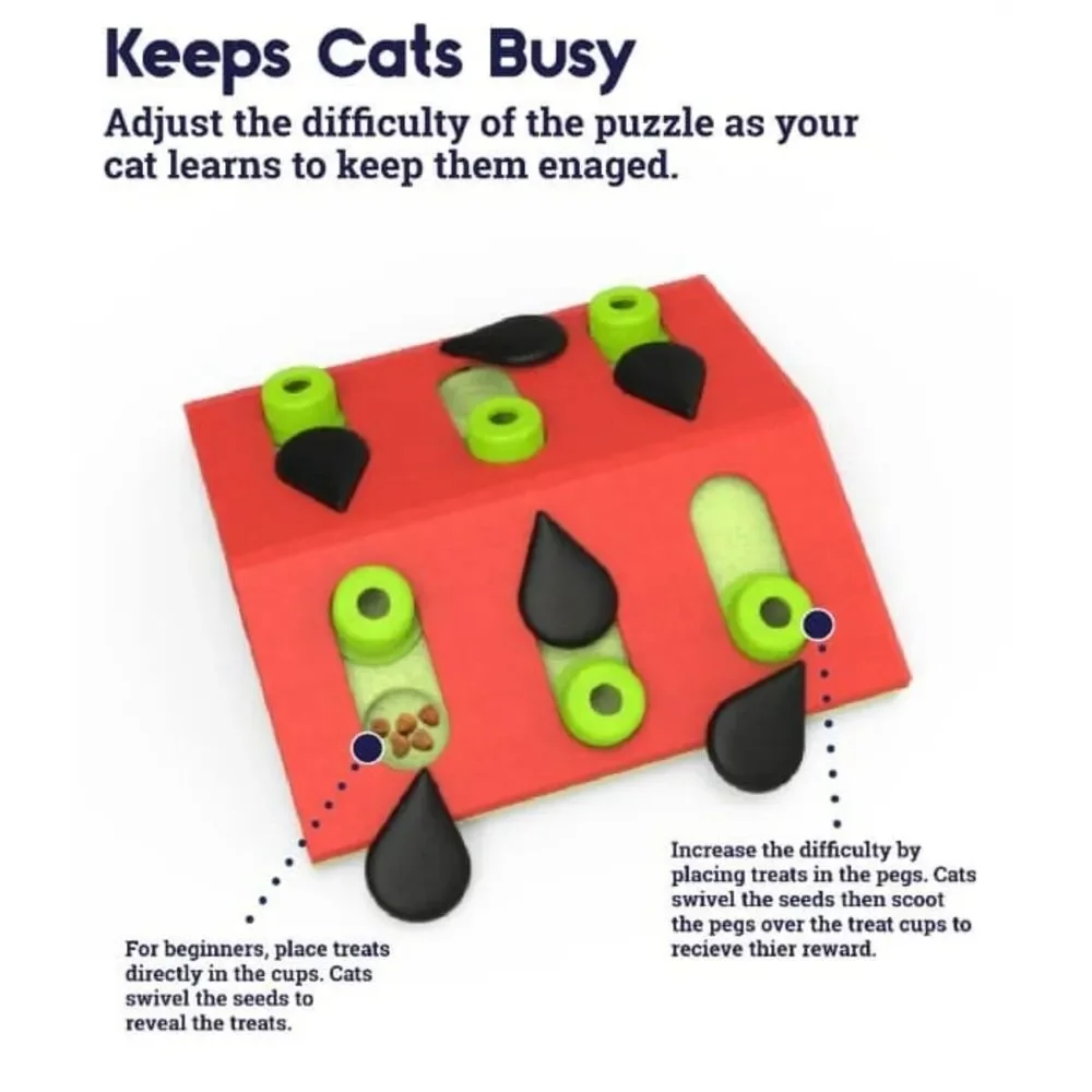 Nina Ottosson Petstages Melon Madness Puzzle & Play Feeder Toy